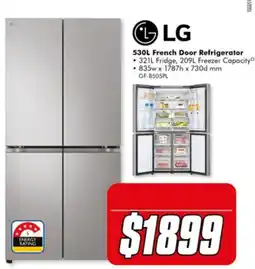 The Good Guys LG 530L French Door Refrigerator offer