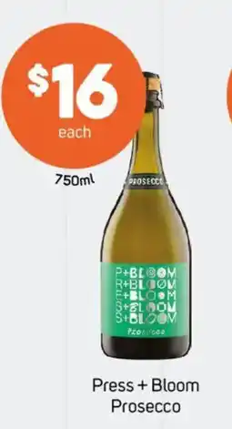 Foodland Press + Bloom Prosecco offer