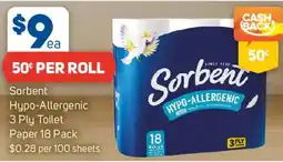 Foodland Sorbent Hypo-Allergenic 3 Ply Toilet Paper offer