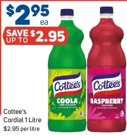Foodland Cottees Cordial 1 Litre offer