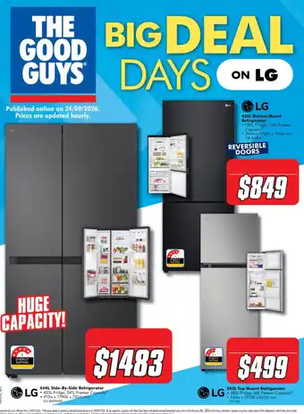 The Good Guys LG 420L Bottom Mount Refrigerator offer