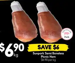 Drakes Sunpork Semi Boneless Picnic Ham offer