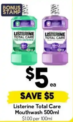 Drakes Listerine Total Care Mouthwash offer