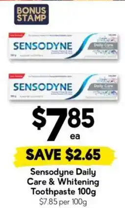Drakes Sensodyne Daily Care & Whitening Toothpaste offer