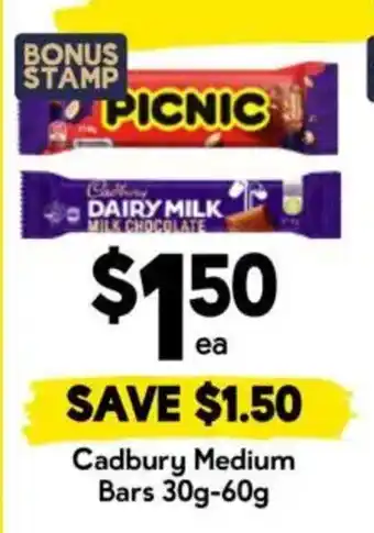 Drakes Cadbury Medium Bars offer