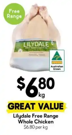 Drakes Lilydale Free Range Whole Chicken offer