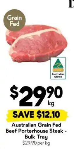 Drakes Australian Grain Fed Beef Porterhouse Steak - Bulk Tray offer