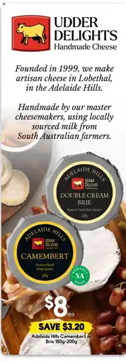 Drakes Udder Delights Camembert or Brie offer