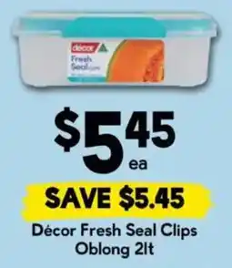 Drakes Décor Fresh Seal Clips Oblong 2lt offer