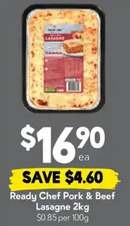 Drakes Ready Chef Pork & Beef Lasagne offer