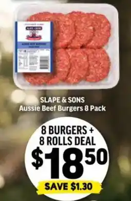 Drakes Slope & Sons Aussie Beef Burgers offer
