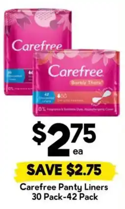 Drakes Carefree Panty Liners offer