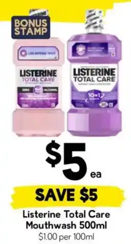 Drakes Listerine Total Care Mouthwash offer