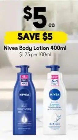 Drakes Nivea Body Lotion offer