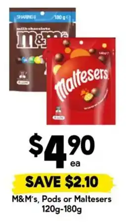 Drakes M&M's, Pods or Maltesers offer