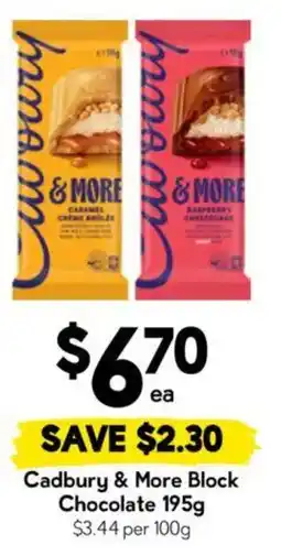 Drakes Cadbury & More Block Chocolate offer