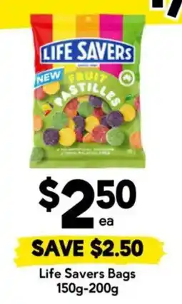 Drakes Life Savers Fruit Pastilles offer