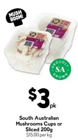 Drakes South Australian Mushrooms Cups or Sliced offer