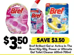 Drakes Bref Brilliant Gel or Active In The Bowl Gel Toilet Cleaner offer