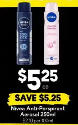 Drakes Nivea Anti-Perspirant Aerosol offer