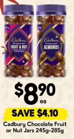 Drakes Cadbury Chocolate Fruit or Nut Jars offer
