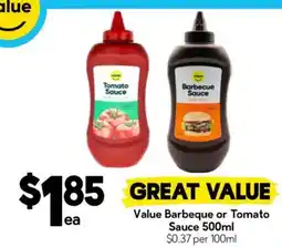 Drakes Value Tomato or Barbecue Sauce offer