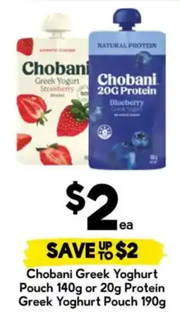 Drakes Chobani Greek Yoghurt Pouch offer