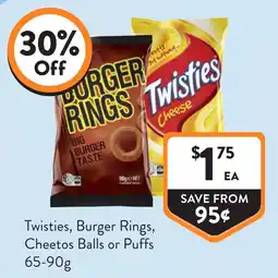 Foodworks Twisties Burger Rings offer