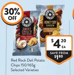 Foodworks Red Rock Deli Potato Chips offer