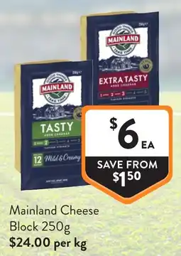 Foodworks Mainland Cheese Block offer