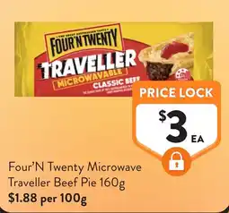 Foodworks Four'n Twenty Microwave Traveller Beef Pie offer