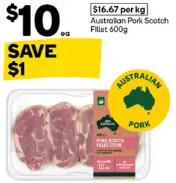 Woolworths Australian Pork Scotch Fillet offer