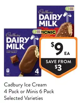 Foodworks Cadbury Ice Cream offer