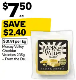 Woolworths Mersey Valley Cheddar Varieties offer