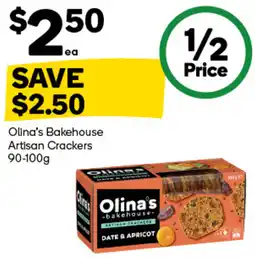 Woolworths Olina's Bakehouse Artisan Crackers offer