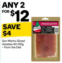 Woolworths San Marino Sliced Varieties offer