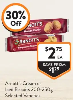 Foodworks Arnott's Cream or Iced Biscuits offer