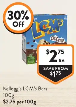 Foodworks Kellogg's LCM's Bars offer