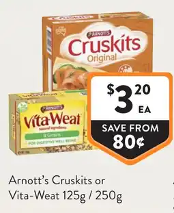Foodworks Arnott's Cruskits or Vita-Weat offer