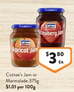 Foodworks Cottee's Jam offer