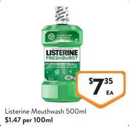 Foodworks Listerine Mouthwash offer