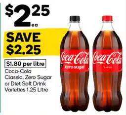 Woolworths Coca-Cola Classic, Zero Sugar or Diet Soft Drink Varieties offer