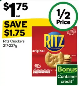 Woolworths Ritz Crackers offer