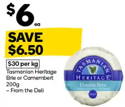 Woolworths Tasmanian Heritage Double Brie offer