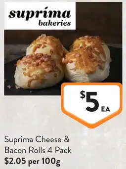 Foodworks Suprima Cheese & Bacon Rolls offer