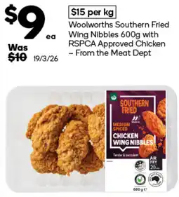 Woolworths Woolworths Southern Fried Chicken Wing Nibbles offer