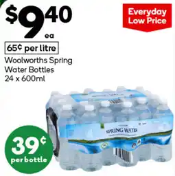 Woolworths Woolworths Spring Water Bottles offer