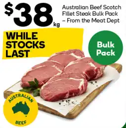 Woolworths Australian Beef Scotch Fillet Steak Bulk Pack offer