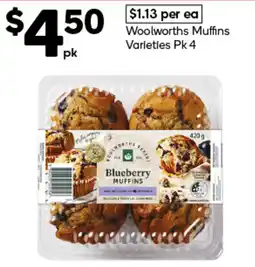Woolworths Woolworths Blueberry Muffins Varieties offer