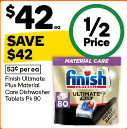 Woolworths Finish Ultimate Plus Material Care Dishwasher Tablets offer